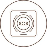 Emergency Button Vector Icon