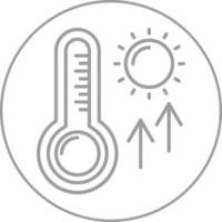 icono de vector de altas temperaturas