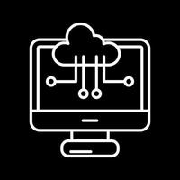 icono de vector de computación en la nube