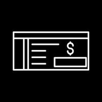 Bank Check Vector Icon