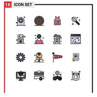 Set of 16 Modern UI Icons Symbols Signs for ipod mixer pumpkin pie manual game Editable Creative Vector Design Elements