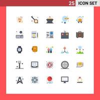 25 Creative Icons Modern Signs and Symbols of hotel seo bakery lamp bulb Editable Vector Design Elements