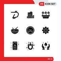 paquete de iconos de vector de stock de 9 signos y símbolos de línea para elementos de diseño de vector editables de resorte de instrumento inmobiliario irlandés de reloj