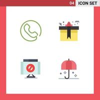 4 Creative Icons Modern Signs and Symbols of answer delete gift present stop Editable Vector Design Elements