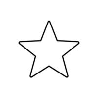 Line of the star icon symbol on white background. vector