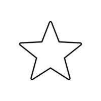 línea del símbolo del icono de estrella sobre fondo blanco. vector