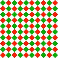Geometric red and green plaid pattern on white background. vector