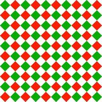 Geometric red and green plaid pattern on white background. vector