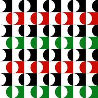 Red green black and white geometric pattern half tone  background use for cover, textile banner and etc. vector