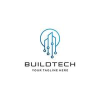 Building Tech Logo, suitable for your design need, logo, illustration, animation, etc. vector