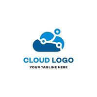 plantilla de diseño de logotipo de tecnología en la nube. adecuado para su necesidad de diseño, logotipo, ilustración, animación, etc. vector