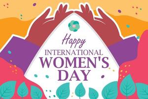 Flat international women's day background vector