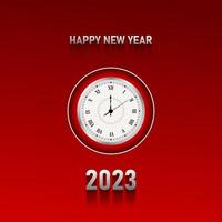 Happy New Year  Celebration 2023 with typography lettering. Vector illustration, text and number