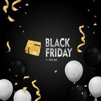 Black Friday Sale.  Modern minimalist design. Template for promotion, advertising, web, social and fashion ads. vector