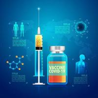 medical vaccine infographic vector