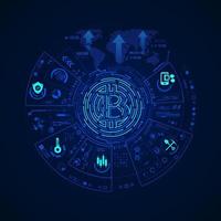 Bitcoin Tech Interface vector