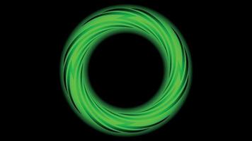 Green mystical ring with a swirling pattern vector