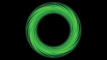 Green mystical ring with a swirling pattern vector