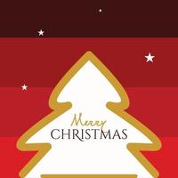 Christmas Tree Greeting Card Graphic Design Idea vector