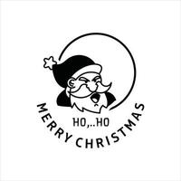 Christmas Logo Design with Santa Claus Mascot vector