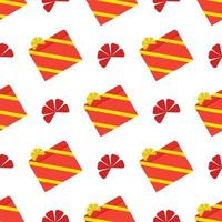 pattern of a red gift from vector