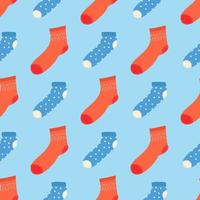 pattern of both red and blue socks vector