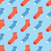 pattern of both red and blue socks vector