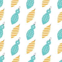 pattern of green and yellow Christmas cones vector