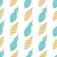 pattern of green and yellow Christmas cones vector