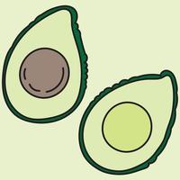 diseño gráfico de ilustración de aguacate vector