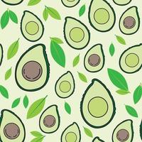 avocado seamless pattern vector