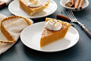 Sweet potato pie with marshmallow topping photo