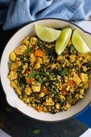 Vegan tofu scramble for breakfast photo