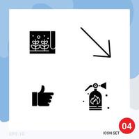 Universal Icon Symbols Group of Modern Solid Glyphs of farm vote small u extinguisher Editable Vector Design Elements