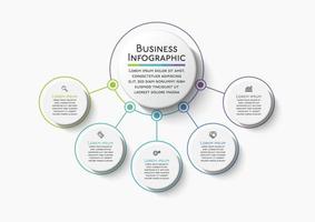 Presentation business infographic template vector