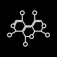 icono de vector de estructura de molécula