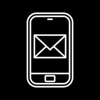 icono de vector de correo de teléfono inteligente