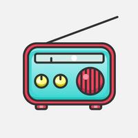 estilo de dibujos animados de icono de radio moderno. - vectores. vector