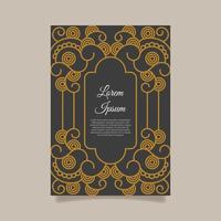 Vintage frame or label with floral pattern for paper book decoration and invitation card template. - Vector. vector
