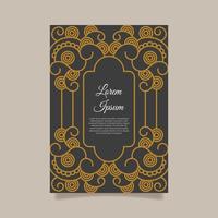 Vintage frame or label with floral pattern for paper book decoration and invitation card template. - Vector. vector