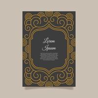 Vintage frame or label with floral pattern for paper book decoration and invitation card template. - Vector. vector
