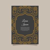 Vintage frame or label with floral pattern for paper book decoration and invitation card template. - Vector. vector