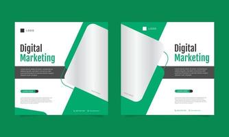 Digital marketing social media post or web banner template. - Vector. vector