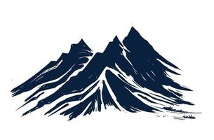 paisaje de montaña, estilo boceto, ilustraciones vectoriales vector