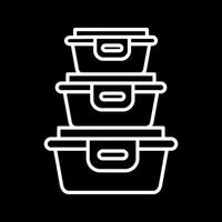 Plastic Food Container Vector Icon