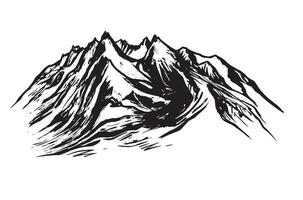 Mountain landscape, sketch style, vector illustrations