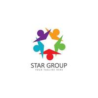 star group people logo design template vector