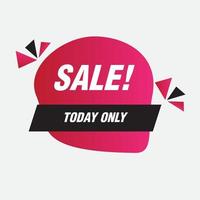 Sale Today Only banner template design vector illustration