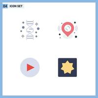 paquete de iconos vectoriales de stock de 4 signos y símbolos de línea para el mapa genético del círculo cromosómico elementos de diseño vectorial editables para bebés vector