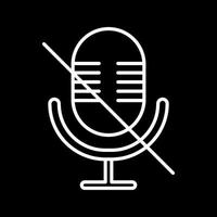 Microphone Mute Vector Icon